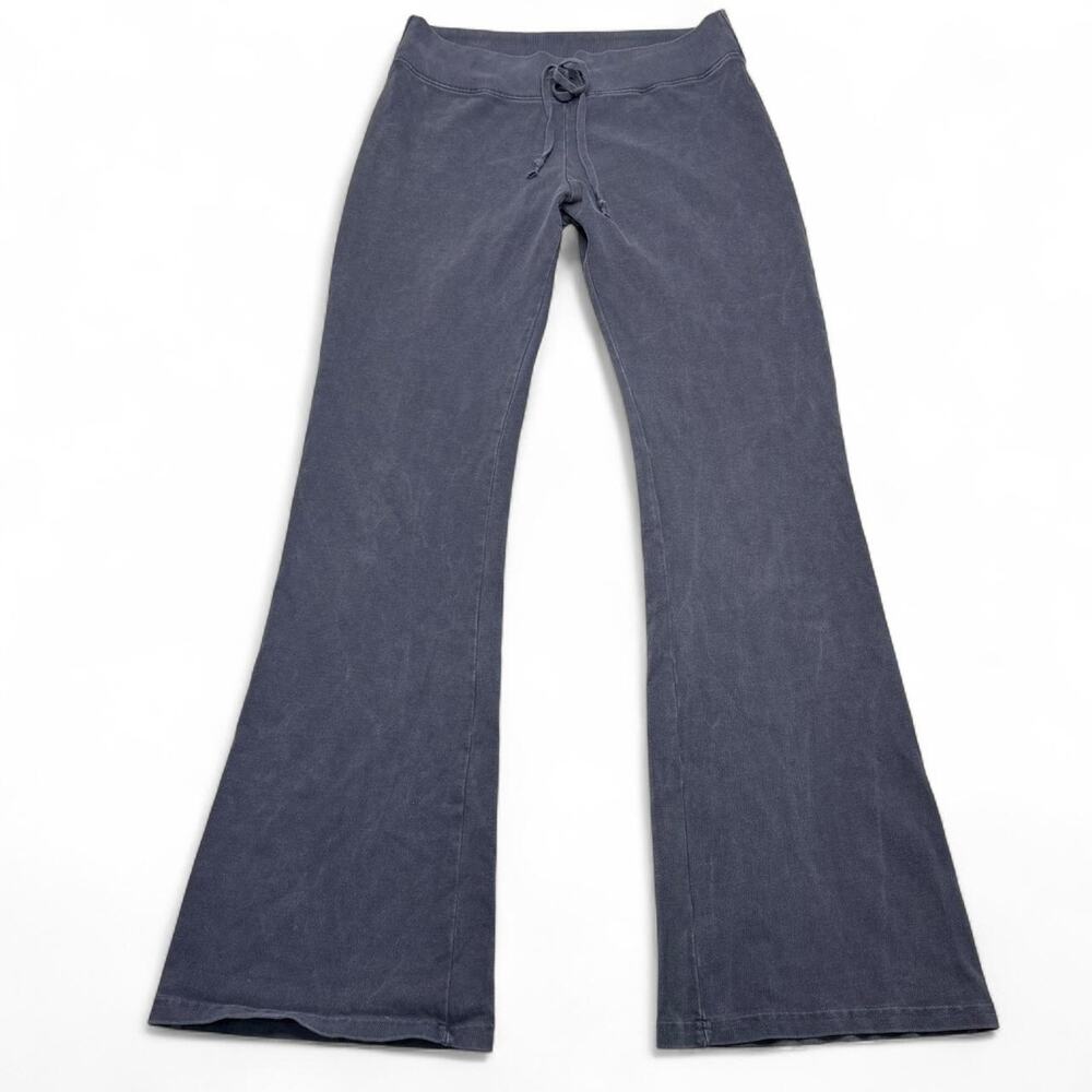 Brandy Melville blue-grey flare sweatpants drawstring waist low rise one size